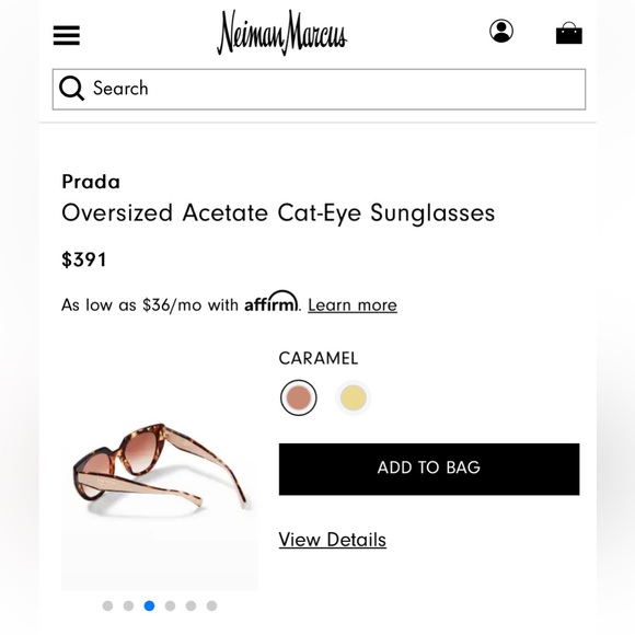 Prada oversized cat eye sunglasses - Picture 2 of 6